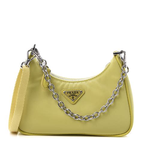 prada re-edition 2000 nylon mini-bag yellow|prada re edition 2005 used.